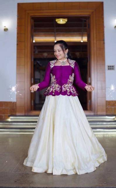 Launching Festival Special Pc 558 Chinon purple Lehenga choli retailers in Pune